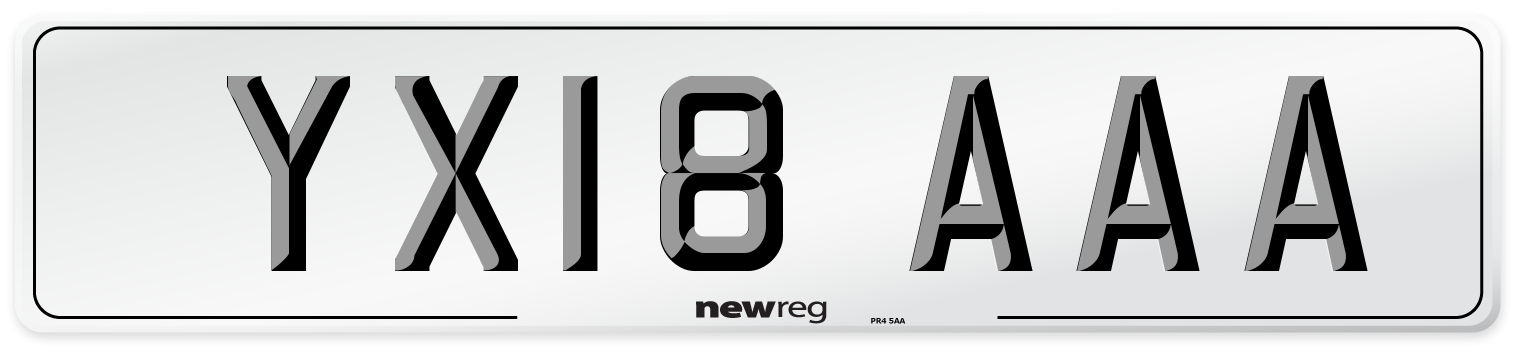 YX18 AAA Number Plate from New Reg